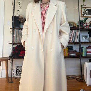 Vintage white wool coat